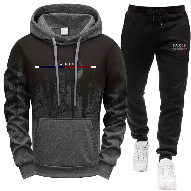 Outdoor Sports Outfit - Ensemble Homme/Haut à Capuche/Pantalon – Survêtement