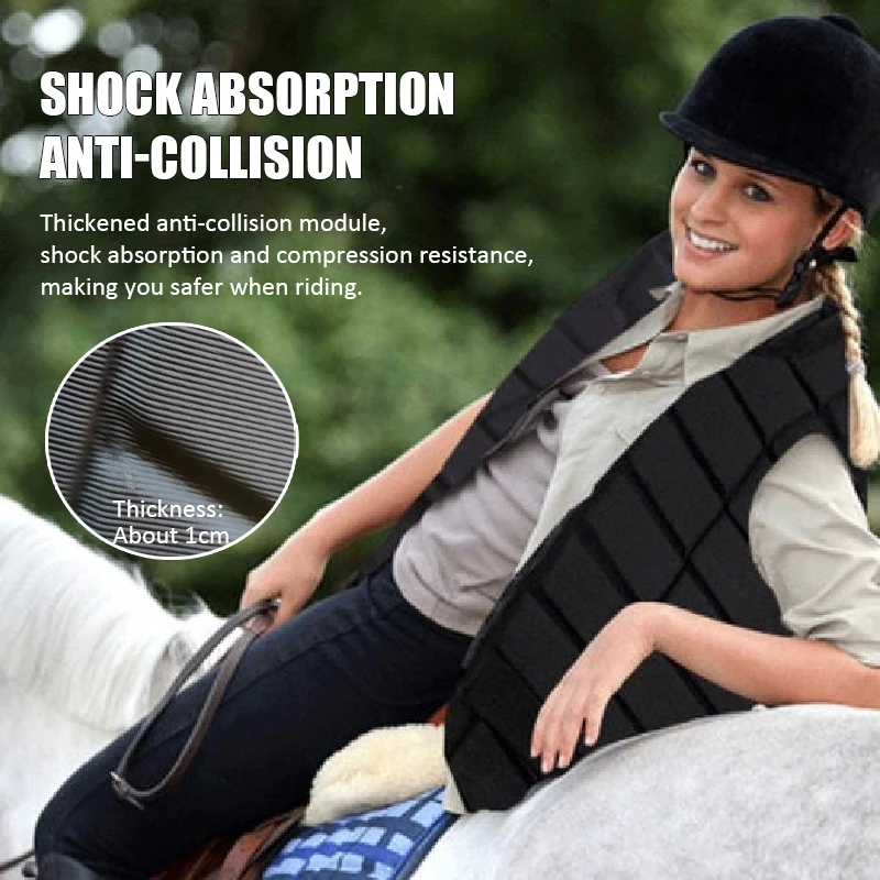 Gilet d'équitation noir à ferm - Equestrian Helmet avis et prix