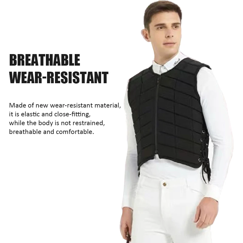 Gilet d'équitation noir à ferm - Equestrian Helmet avis et prix